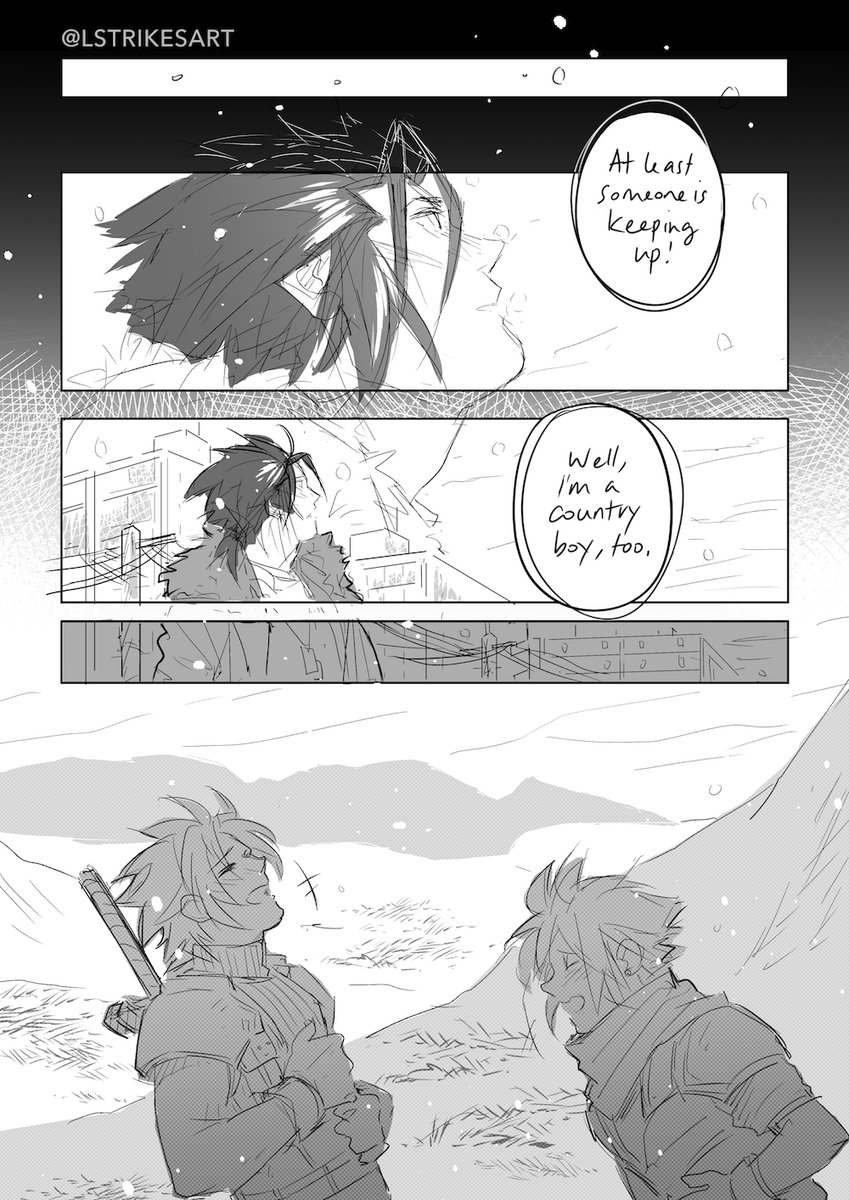 #zakkura
Reincarnation AU.  
Three parts. Read left to right! 