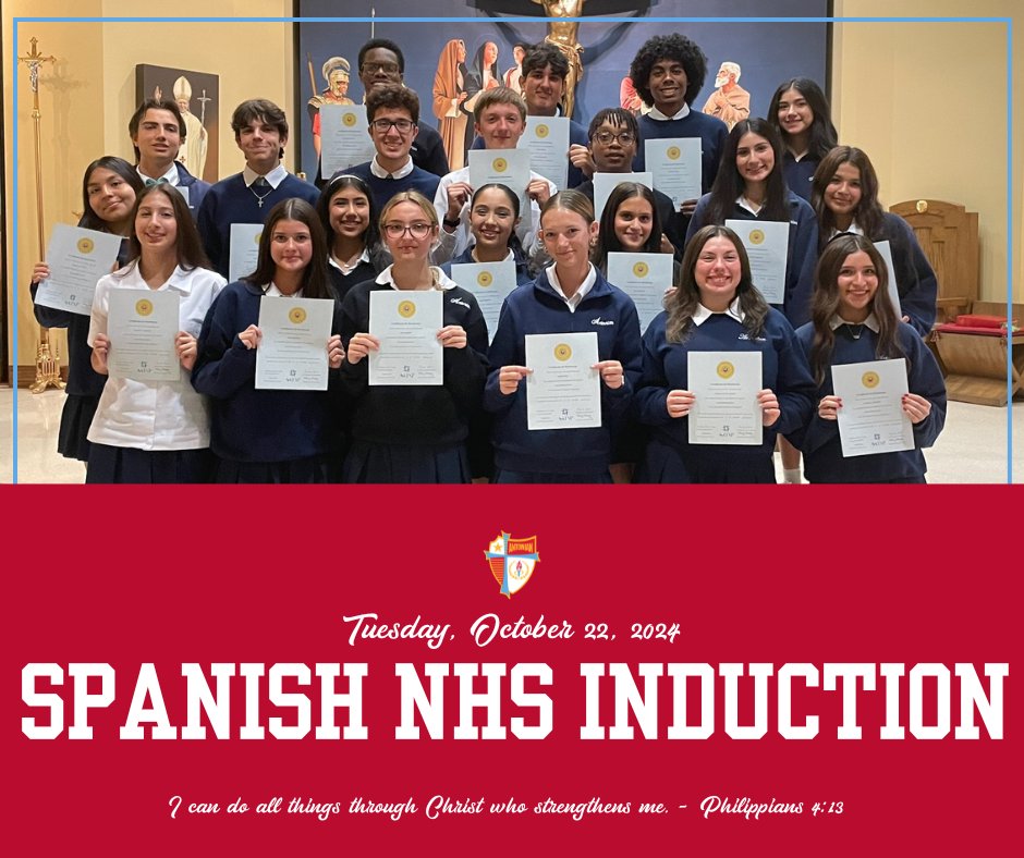🏅Spanish National Honor Society Induction🏅

Last night the Spanish National Honor Society held the annual induction ceremony. We would like to congratulate the newly inducted members on this incredible achievement.

#weareantonian #academicexcellence #spanishnhs