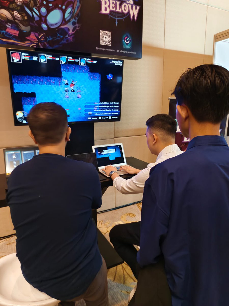 GUStudiolevel's tweet photo. ✨ Terima kasih banyak untuk kalian yang sudah mampir ke booth kami di IGDX Business &amp; Conference 2024!

 🎮💥 Kami senang banget bisa menampilkan demo game terbaru dari GU-Studio dan melihat antusiasme kalian! 😍
Tetap ikuti perjalanan kami 😁 https://t.co/IWGpVRaTUv