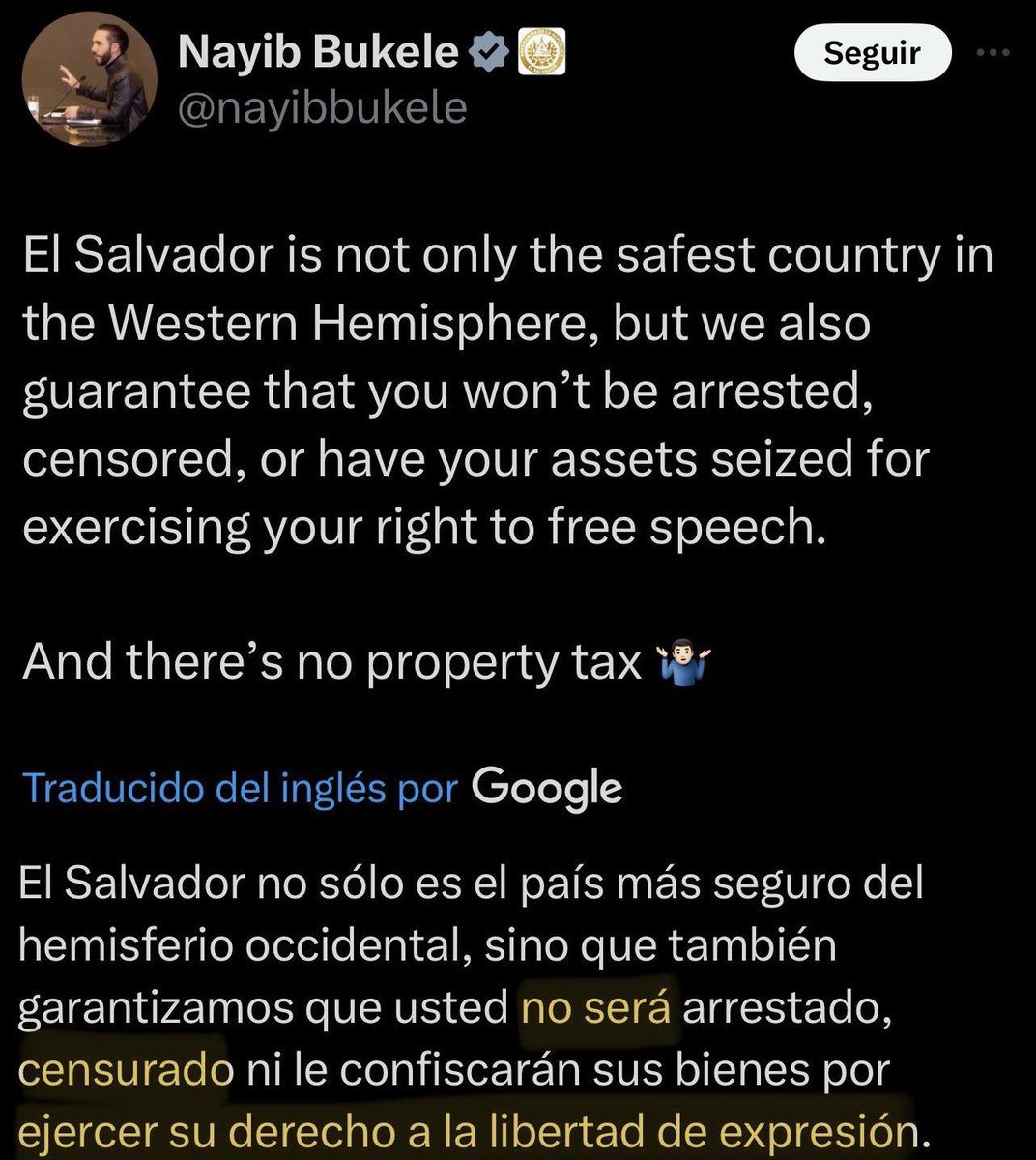 “Garantizamos no será arrestado ni censurado ni confiscarán sus bienes por ejercer su libertad de expresión”

Realidad:

-Hay un tuitero preso por haber denunciado mal uso de recursos del Estado

-Hay profesores y médicos despedidos por haber ido a una marcha

Siempre hay un tuit