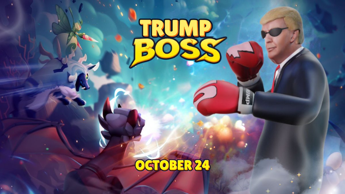 OnChaMon's tweet photo. 🔥 TRUMP BOSS Raid is NOW LIVE! 🔥

Prepare your Oncha monsters and get ready to strike! 💥 Do you have what it takes to claim epic rewards? 🏆

The battle starts now! ⚔️

 Read all about the event here 👇
https://t.co/MwFA2OOx94

#Onchamon #RaidBoss #TrumpBoss #OnchaAdventure https://t.co/NnPPtai1q9