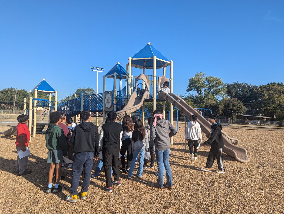 Bringing a reteach to life about Kinetic energy and potential energy with our playground equipment.  #RISDBeTheOne