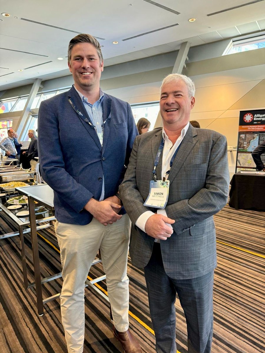 Orpheus Uranium $ORP CEO Clinton Dubieniecki and director Simon Mitchell on the floor today at the Global #Uranium Conference 2024 in Adelaide.

Come and say hi! Clint’s presentation is available here: cdn-api.markitdigital.com/apiman-gateway…