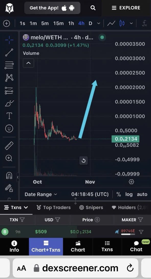 Shitcointrader8's tweet photo. $MELO @cto_melo
Buy now 💎💎💎...
price is at its lowest correction...take the chance...
@BillyM2k wants #melo to be the next #DOGE...
ca:0x0dA2082905583cEdFfFd4847879d0F1Cf3d25C36
Mc:850k (ATH 10M)
https://t.co/wdS87Y10m0
TG:https://t.co/0NTOcB5WL3
#memecoin #doge #ETH https://t.co/M2ONEZgKHq