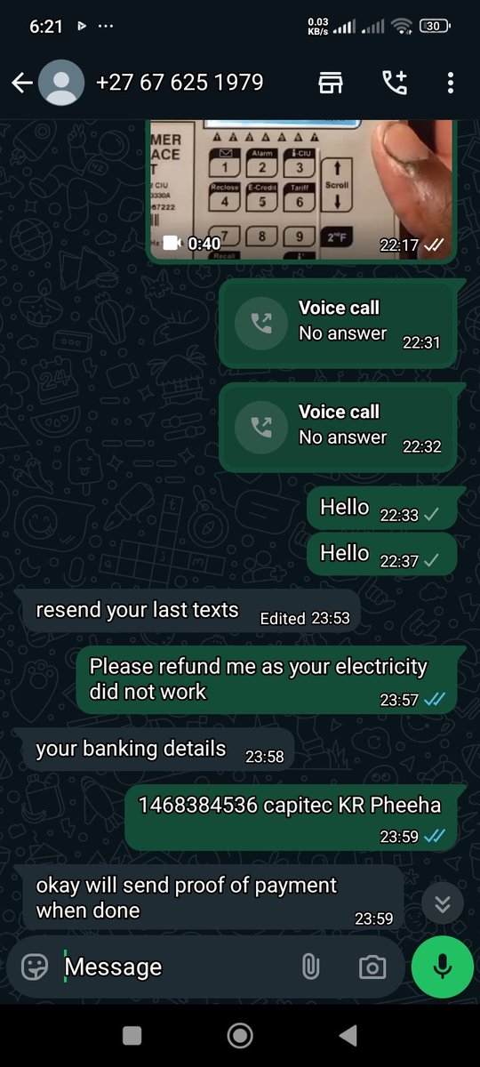 khool101's tweet image. My scammer came back and asked me to delete the post...  Please make her trend  #eskom #scam