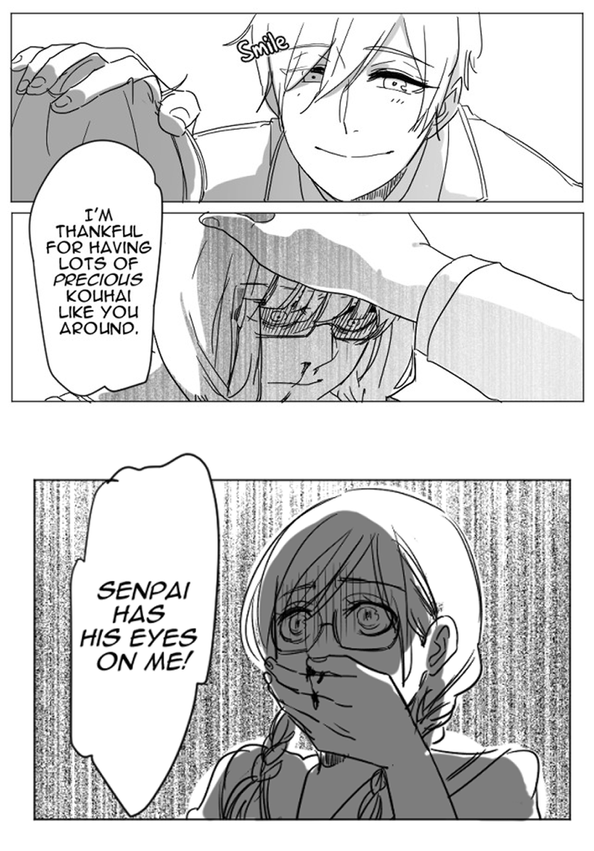 (Really old throwback story concept for the spooky month!)
A story where you need to kill your generic handsome senpai before he eats you. Your only way to detect him is through your nose-bleeding. 