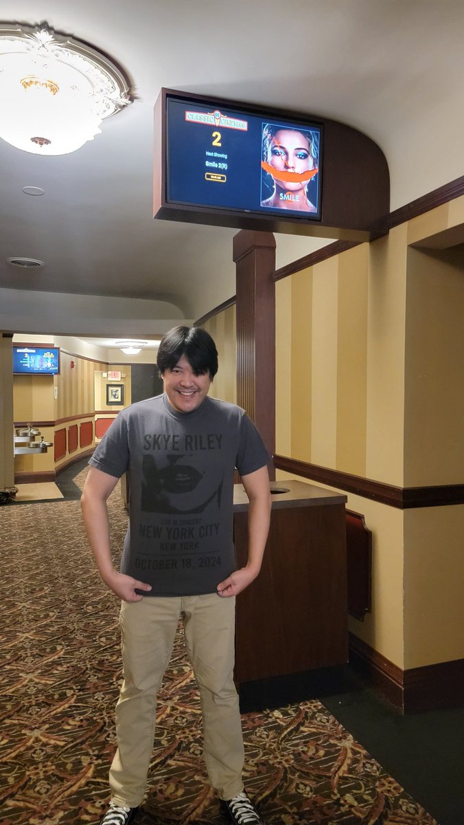 LAlmalvez (@il1511) on Twitter photo Shout out to @biddlebrian for the shirt!
Encore of #Smile2 has me grinning ear to ear still!
Smile 2 is the movie of the year
The Skye Riley EP is the album of the year
#skyeriley person of the year
Release the vinyl <a href="/Interscope/">interscope</a>
Need <a href="/ParkerJFinn/">Parker Finn</a> & <a href="/NaomiScott/">Naomi Scott</a>'s signatures Shout out to @biddlebrian for the shirt!
Encore of #Smile2 has me grinning ear to ear still!
Smile 2 is the movie of the year
The Skye Riley EP is the album of the year
#skyeriley person of the year
Release the vinyl <a href="/Interscope/">interscope</a>
Need <a href="/ParkerJFinn/">Parker Finn</a> & <a href="/NaomiScott/">Naomi Scott</a>'s signatures
