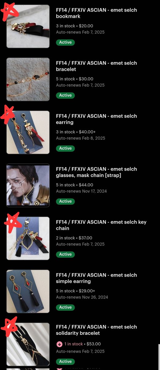 🌙 [Emet selch] It will be discontinued when the stock runs out. Please note that the item to be discontinued is marked with a red star.

Also, The subsidiary materials of some items are changed due to discontinuation. I will also update the photos soon, thank you.