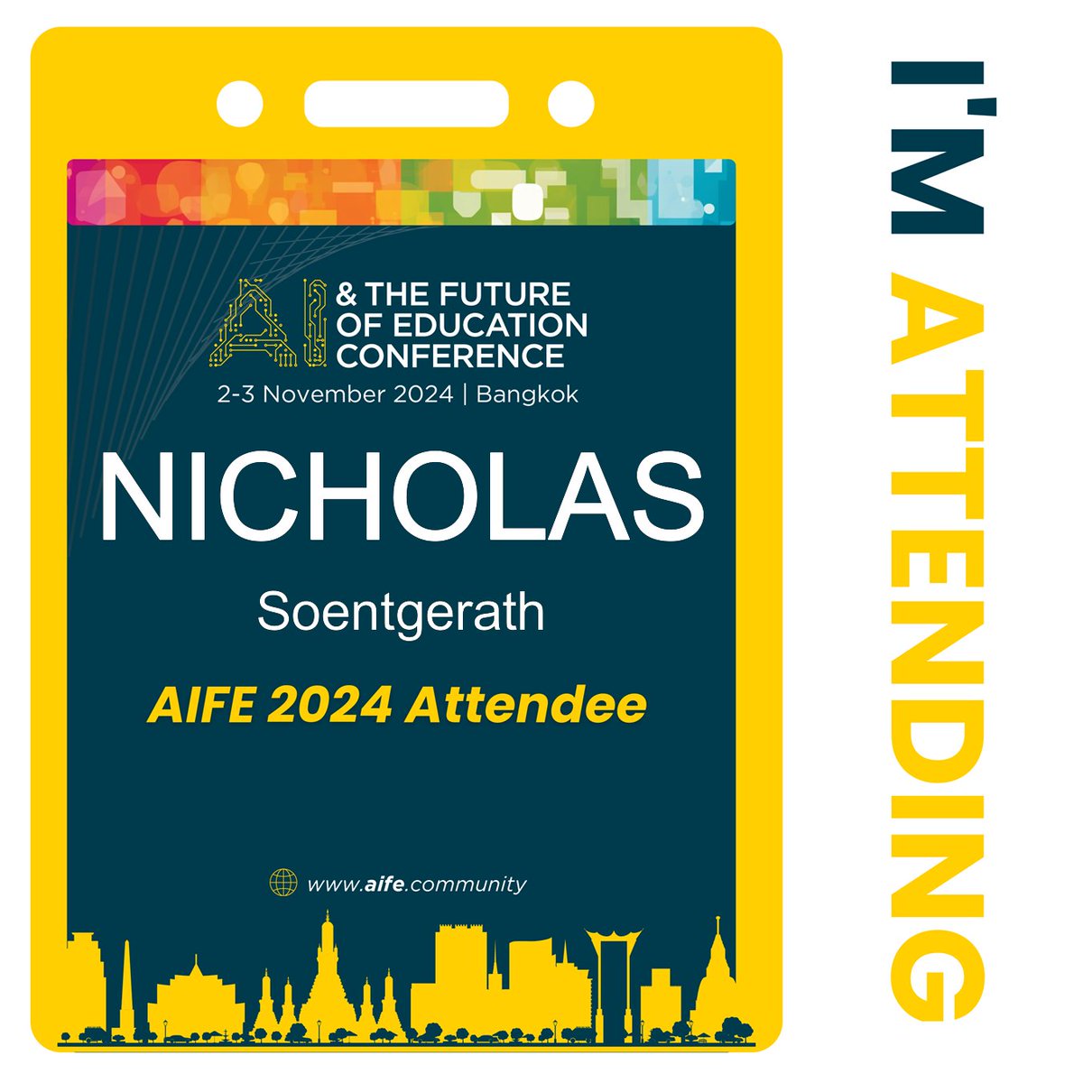 Can't wait for this conference in Bangkok! #AIFE24 #21CL