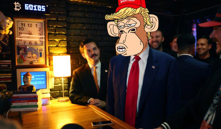 BREAKING: Donald Ape buying $MAGA live at ApeChain bar