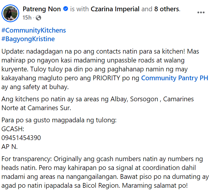 AgilasOfficial's tweet photo. Gaya ng kape, pampainit din ng sikmura ang alok ng #CommunityKitchens para sa mga nasalanta ng #BagyongKristine. ���
Hinihikayat namin ang pagpapaabot ng tulong sa kanila, mga ka-KANTO KAPE. ☕️
GCASH:
09451454390
AP N.
🔗https://t.co/rj5OebgOp8 https://t.co/OasITdXqQp
