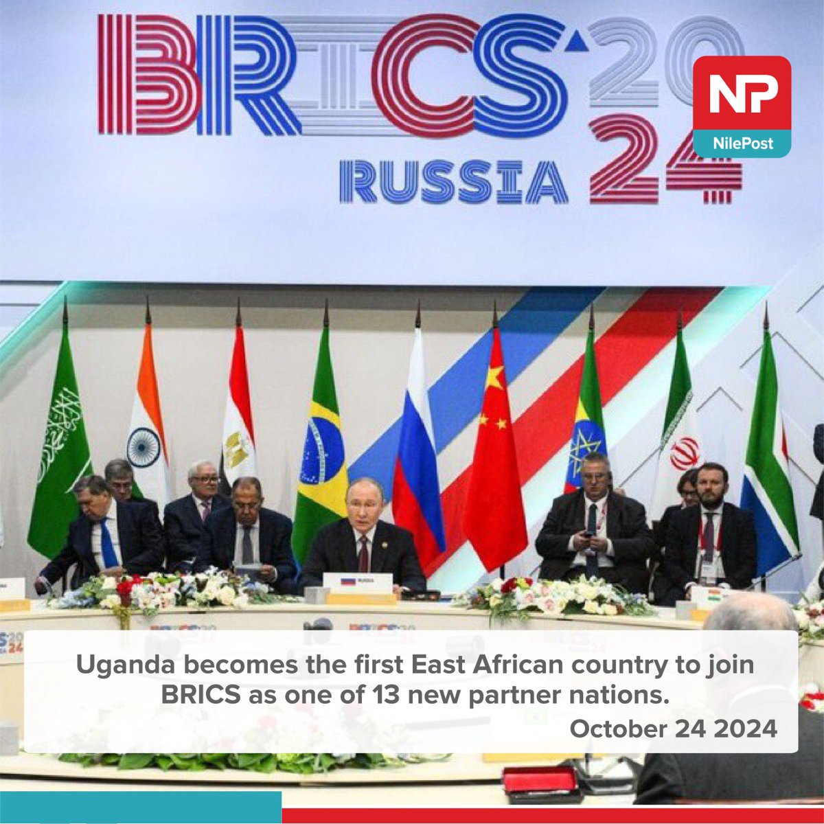 nilepostnews's tweet image. Uganda becomes the first East African country to join BRICS as one of 13 new partner nations.

 #NilePostNews