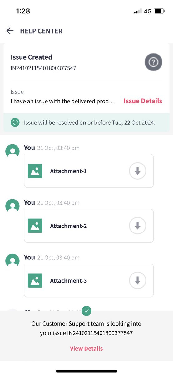 Krishawali's tweet photo. @MyntraSupport @myntra sent me wrong product and now won’t refund. I have been waiting for 3+ days for my return request to be accepted. No ETA by Myntra customer support! Terrible customer experience! See pics - I was told issue will be resolved by 22 Oct but no resolution yet! https://t.co/YmfOdy6JFJ