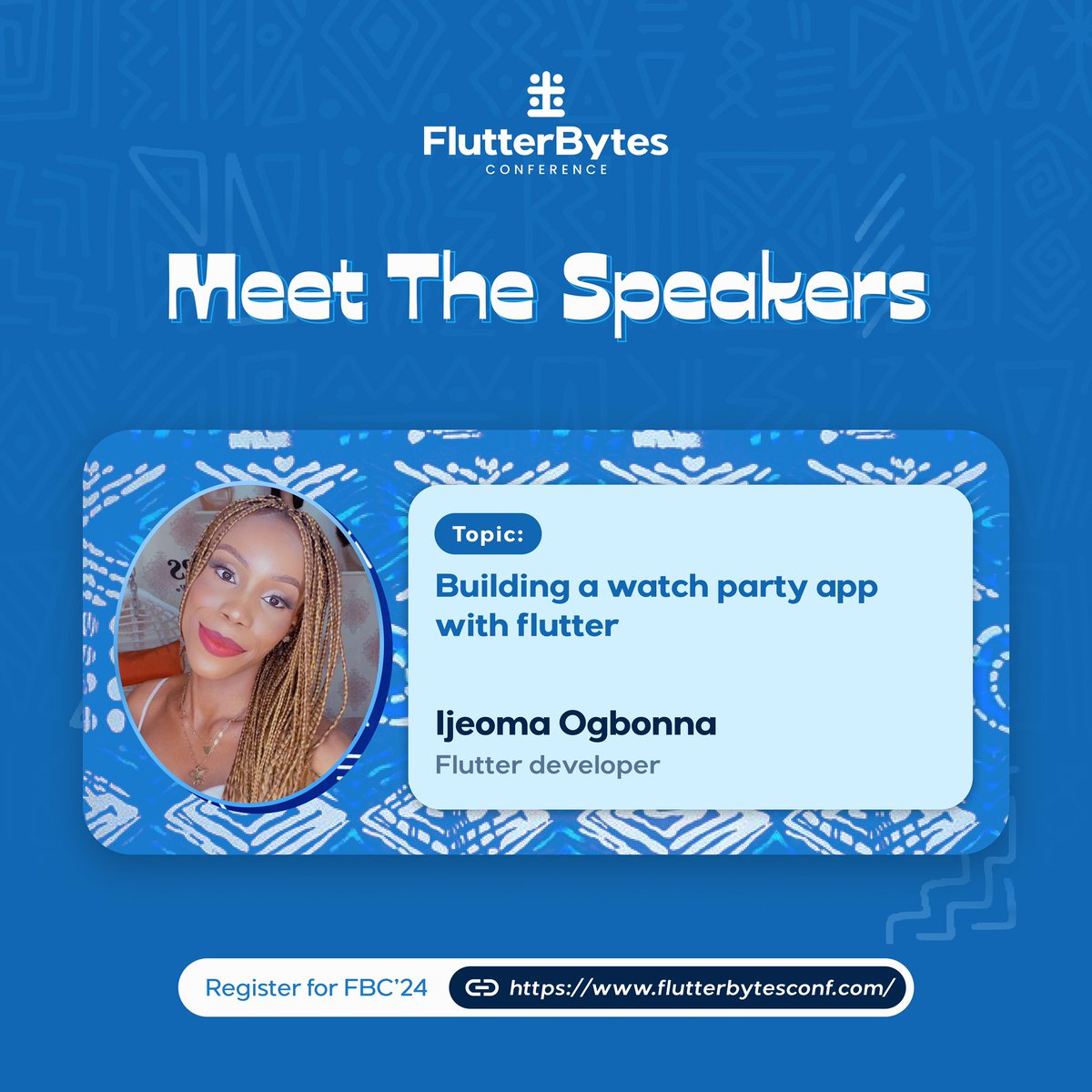 flutterbyteconf's tweet image. Join ijeoma &amp;amp; Debby for their session . 
- 
Session : Building a watch party app with Flutter .