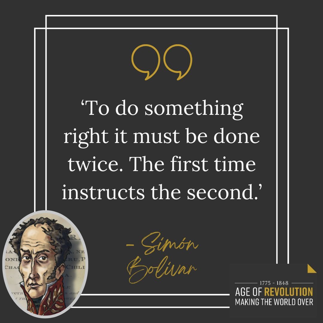 Age of Revolution (@waterloo200org) on Twitter photo #ThursdayThoughts with Simón Bolivar 🧠 #AgeOfRevSchools #ThursdayThoughts with Simón Bolivar 🧠 #AgeOfRevSchools