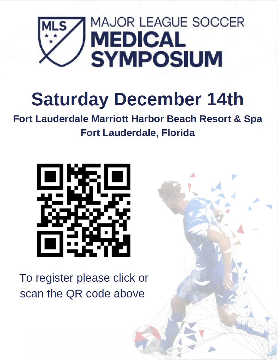 MPutukian's tweet photo. please consider joining us in December for cutting edge topics in soccer medicine! https://t.co/oJ6TefrRjE