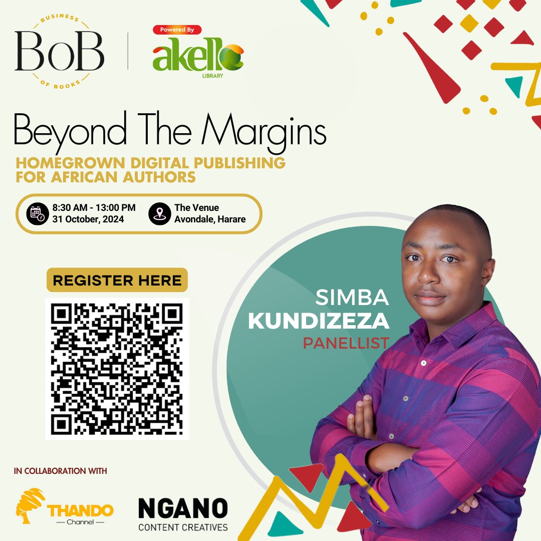 Business Of Books Conference

Meet Simbarashe Steyn Kundizeza
A Zimbabwean thriller writer and novelist based in Harare. His debut novel manuscript, titled "Freelance," won the Island Prize for Debut African Fiction in 2024.