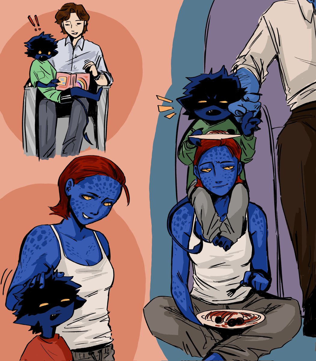 single mom mystique! fck what the movies say, kurt is her kid!!🗣️

#Mystique #Nightcrawler #kurtwagner #xmen #xmenfanart #fanart