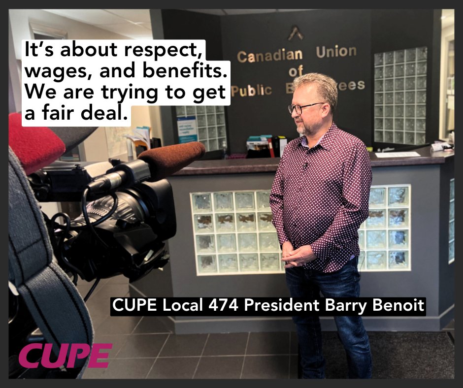 President of CUPE Local 474 speaks to the media about the issues members are facing working in Edmonton Public Schools after 97% of the membership voted yes to taking strike action. #AbLeg #AbPoli #AbLab #WagingAhead #PaintABPurple
