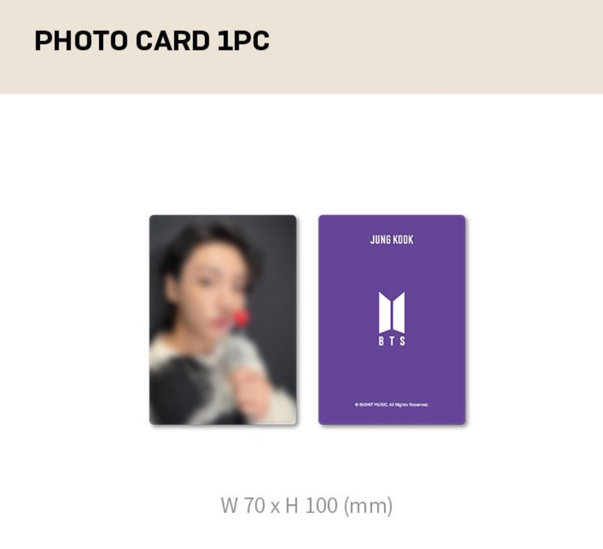 BTS JUNGKOOK MERCH BOX #18 Official photocard set Jung kook