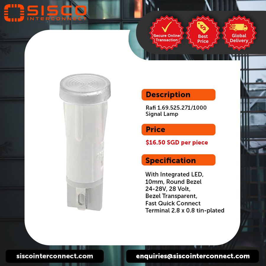 siscointercon's tweet photo. Rafi Signal Lamp
Product Link: https://t.co/mCLFx8WlZG
Available at https://t.co/2uSOngNXLo

Worldwide Shipping | Secure Online Transaction

#engineering #electroniccomponents #semiconductor #components #technology #pushbuttons #switches #rafi #signallamp https://t.co/g71XAbY7Vv