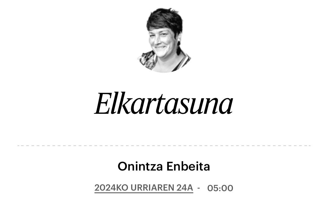 MaiderGalardi's tweet photo. Egun berean @berria|ko hiru zutabegilek gai berari buruz hitz egiten badugu, gaia larria denaren seinale.

Nahikoa haserretik idatzia da nirea, oraindik Kaleko Afari Solidarioak debekatzen zituztela jakin aurretik.

Arrazakeria hau jasanezina da.

 https://t.co/1O0tvDdDjc https://t.co/cY1svSeB3O