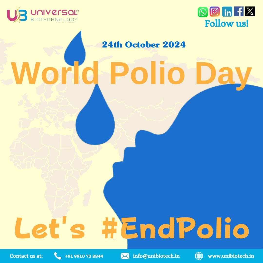unibiotech's tweet photo. ๐๐จ๐ซ๐ฅ๐ ๐๐จ๐ฅ๐ข๐จ ๐๐๐ฒ 2024 Theme: "One Day. One Focus: Ending Polio"
Join with ๐ผ๐ฃ๐๐ซ๐๐ง๐๐๐ ๐ฉ๐๐๐ฉ๐๐๐๐ฃ๐๐ก๐๐๐ to fight and eradicate polio. Together, we can make polio history.
#OneStopInfinityChoices #UniversalBiotechnolgy #WorldPolioDay #EndPolio https://t.co/lDW7JdYrvn