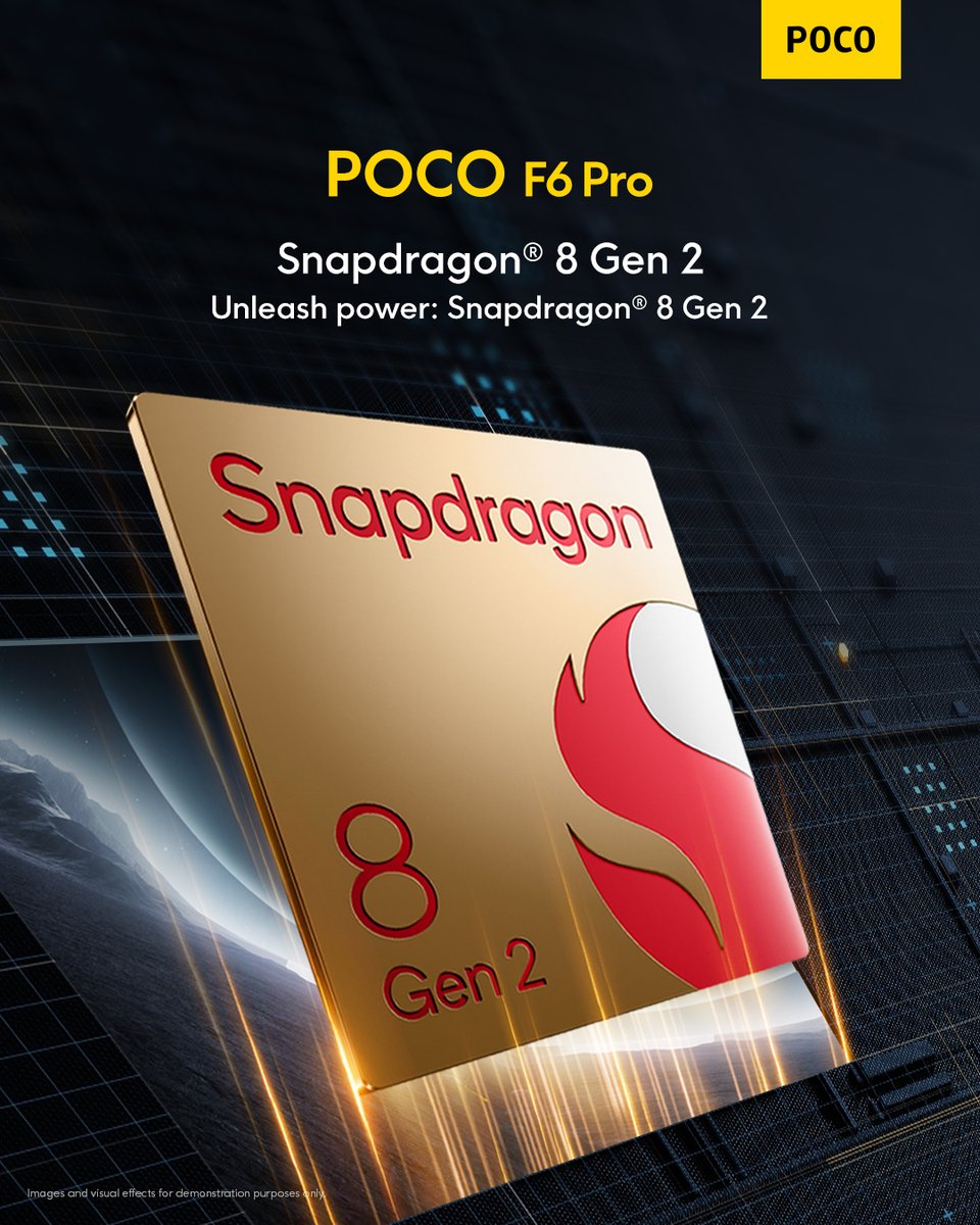 pocouk's tweet image. Unlock unparalleled power with the #POCOF6Pro, driven by the Flagship Snapdragon 8 Gen 2!