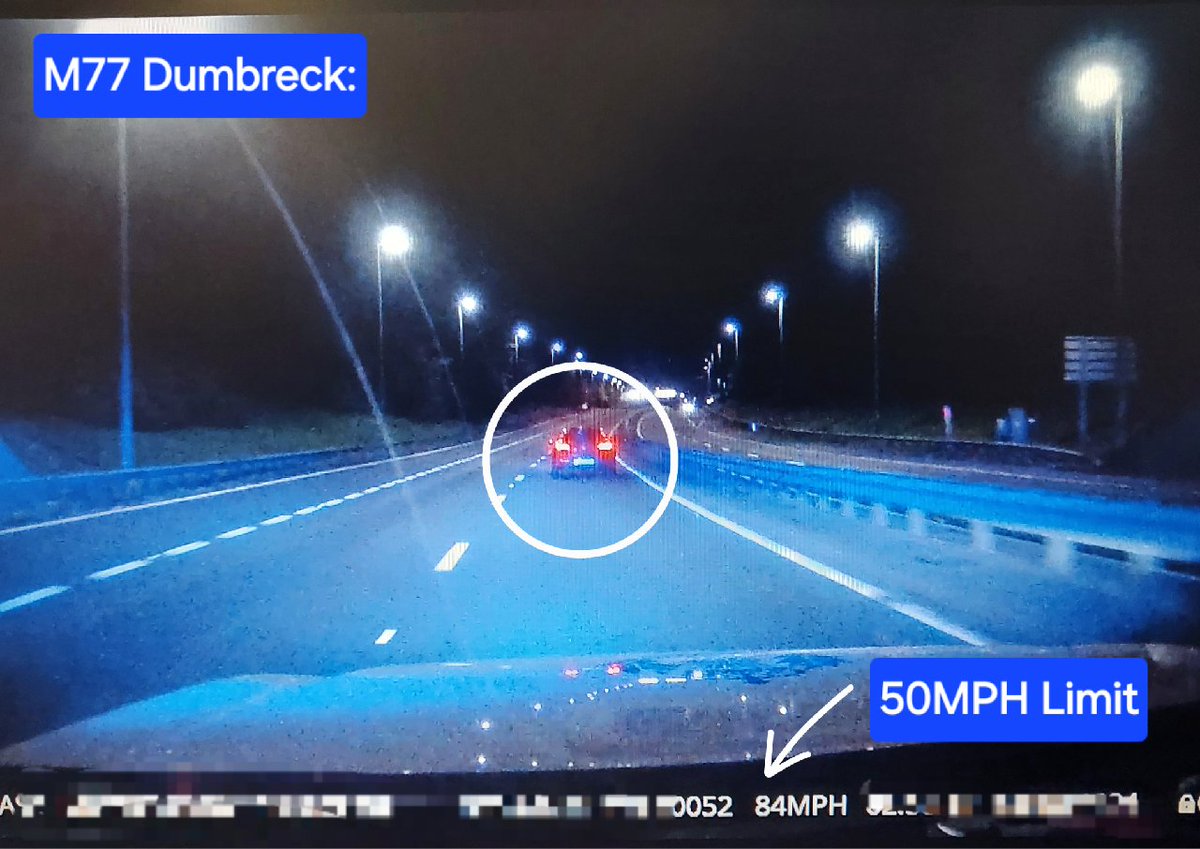 PSOSRoads's tweet photo. #GlasgowRP spotted this car travelling at speed on the motorway during the early hours, the reason for the manner of driving soon become apparent !
The driver went against our #DontRiskIt advice and will now be waking up in a #RoomWithNoView !
⬇️ Details Below ⬇️
#Fatal5
#M77 https://t.co/xmkltwxeAP