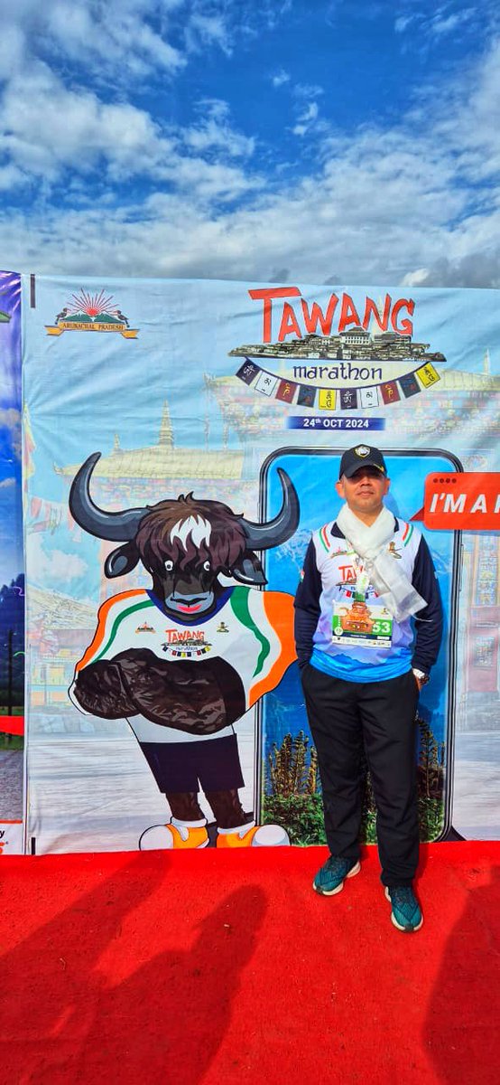 amar2d82's tweet photo. Tawang Marathon 2024: Done! Ran 10km at 10,000+ ft, surrounded by stunning Himalayan landscapes. Test of endurance, testament to human spirit! #TawangMarathon2024 #HighAltitudeRunning #IndiaRuns https://t.co/vBJltPqA2u