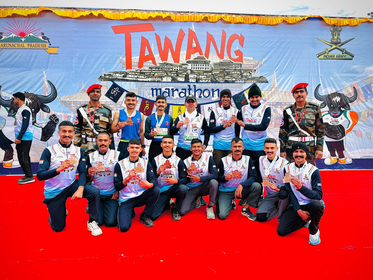 amar2d82's tweet photo. Tawang Marathon 2024: Done! Ran 10km at 10,000+ ft, surrounded by stunning Himalayan landscapes. Test of endurance, testament to human spirit! #TawangMarathon2024 #HighAltitudeRunning #IndiaRuns https://t.co/vBJltPqA2u