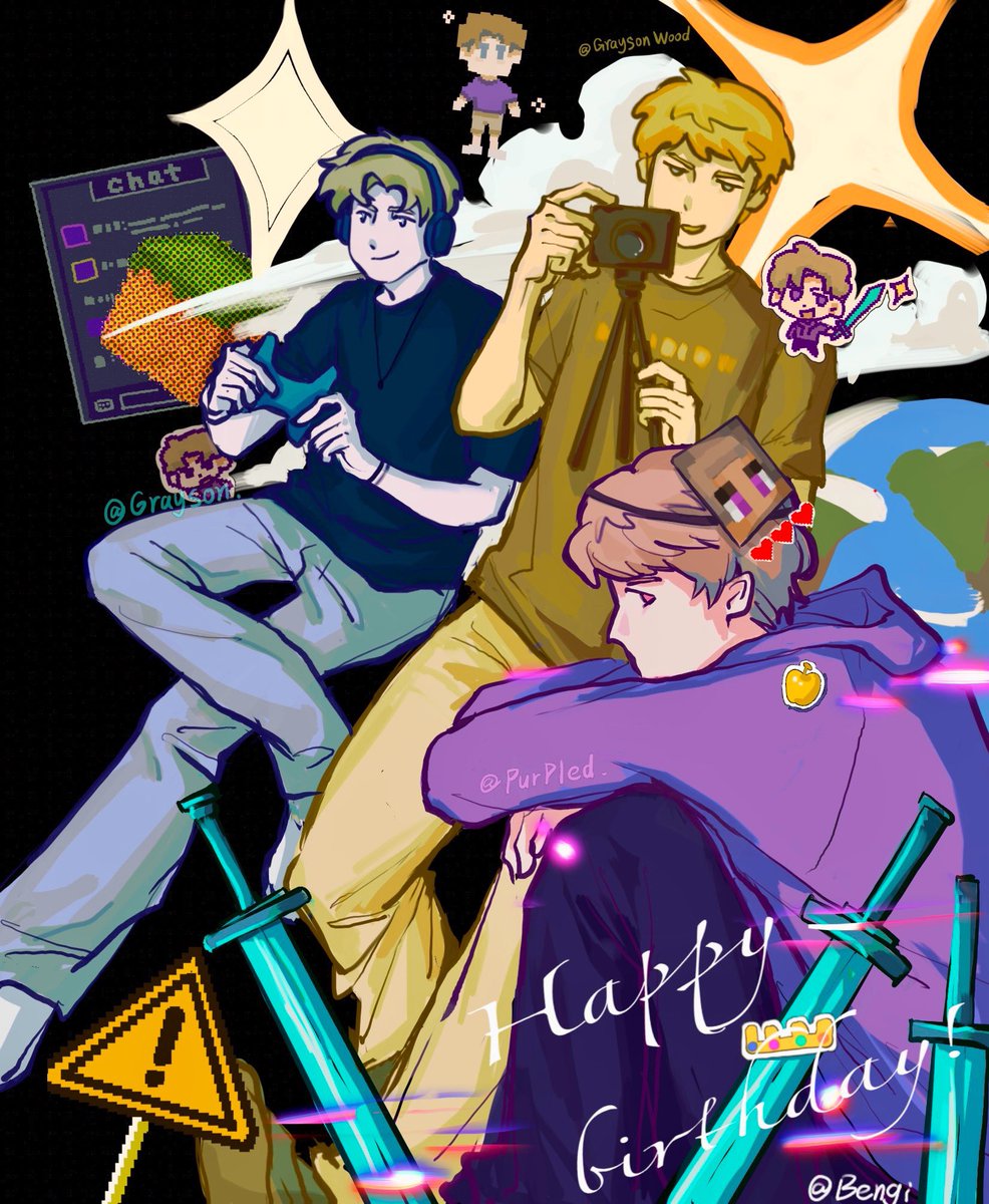 Guys.This man’s birthday is coming again!
🍰祝你生日快乐🎈
 #purpledfanart