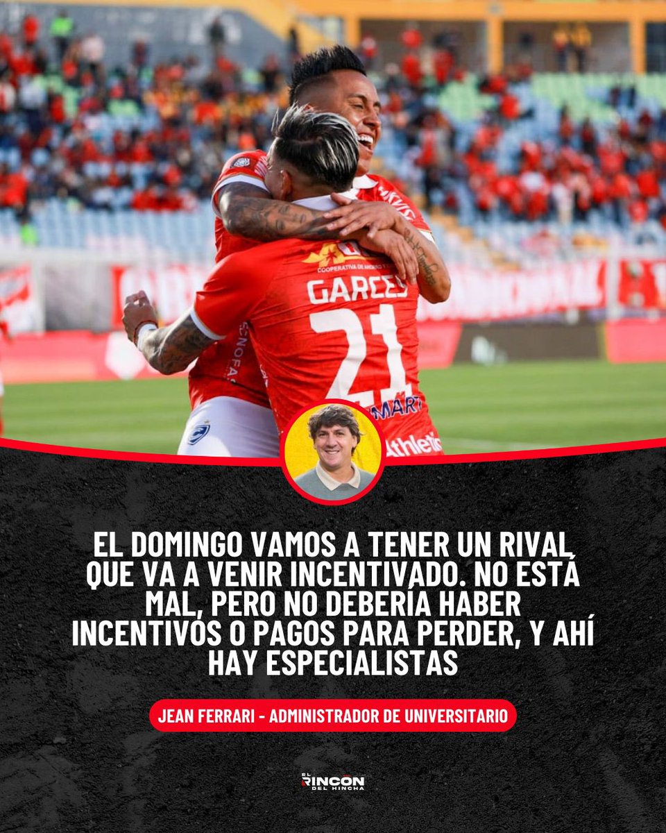 erdh19's tweet photo. HABLÓ FERRARI🗣️ El actual administrador de Universitario de Deportes 🟡🔴, Jean Ferrari, se pronunció tras la derrota frente a Sporting Cristal en la jornada 1️⃣5️⃣ del Torneo Clausura 🏆 Manifestó que espera que el encuentro del domingo se desarrolle con total transparencia https://t.co/bJNEv7bVbi