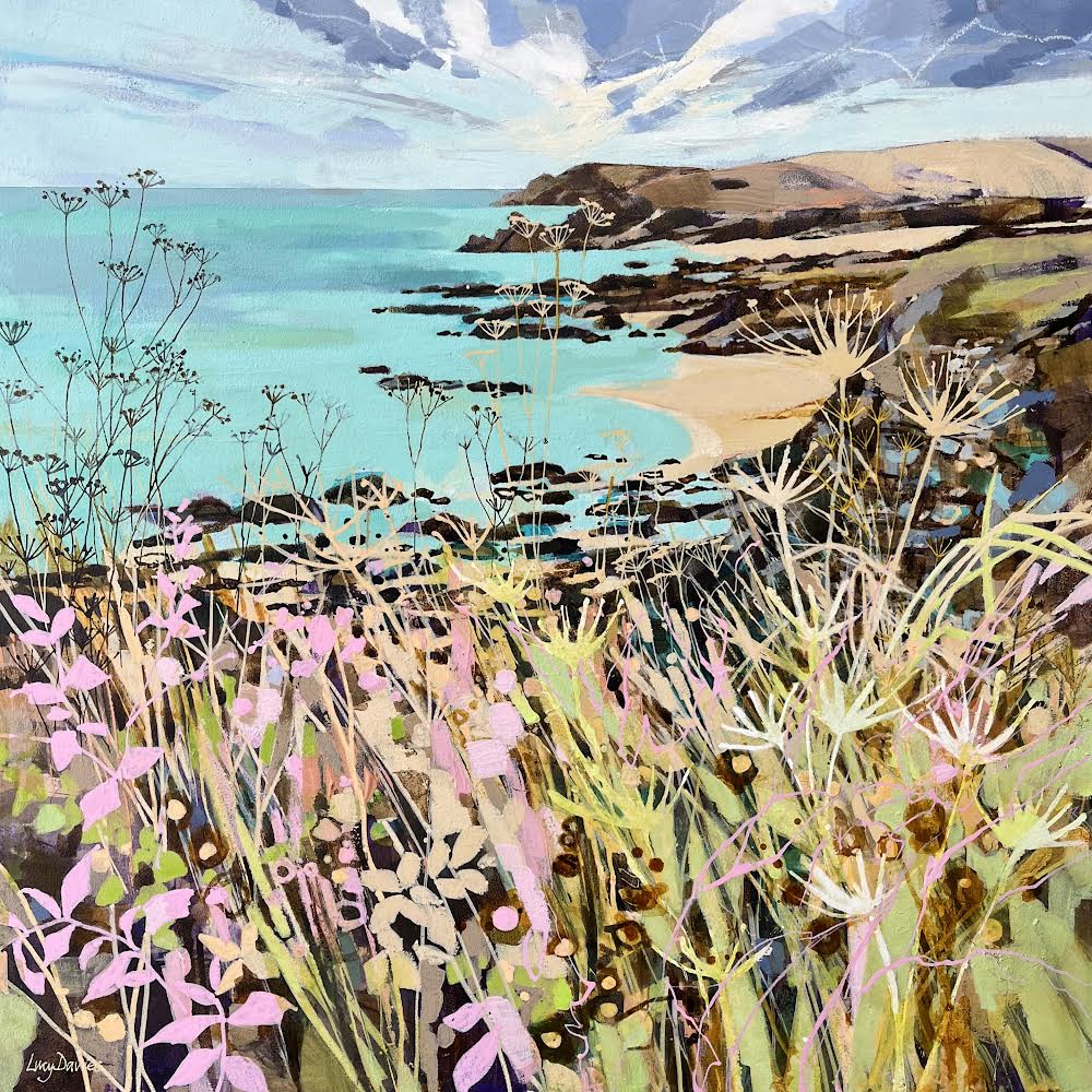 Lucy Davies, contemporary UK painter known for her Cornish coastal landscapes &amp; seascapes #WomensArt