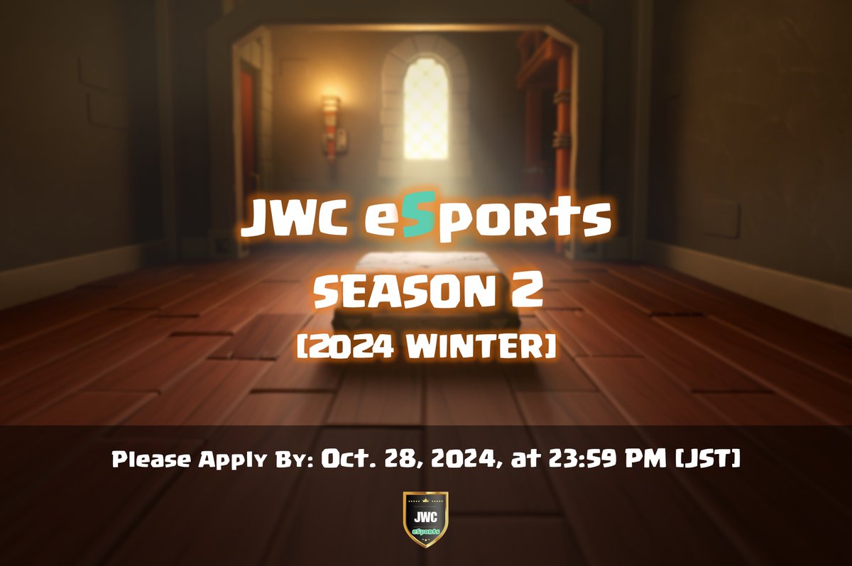 JWC eSports Season2 参加募集開始のお知らせ

参加受付はDiscordサーバーで受け付けております

お待ちしております💁‍♀️⬇️

discord.gg/HVygms6b4n