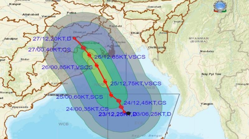 gyana_r_das's tweet photo. #CycloneDana may have landfall tonight or tomorrow morning. It reminds #CycloneYaas as track and severity seem similar. Yaas was managed with COVID protocols & zero casualties. We swiftly switched to flood management, too, as incessant rain led to floods in Baitarani, affecting vast areas of Bhadrak. Obliged to @PradeepJenaIAS , the then SRC and MD, OSDMA for leadership and guidance.