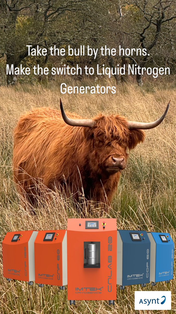 KerryScientific's tweet image. Moo-ve over liquid nitrogen deliveries. 

Generate your own LN2, onsite, right next to your application with @Asynt’s liquid nitrogen generators. 

#realtimechem #chemtwitter #LiquidNitrogenGenerator #LiquidNitrogen