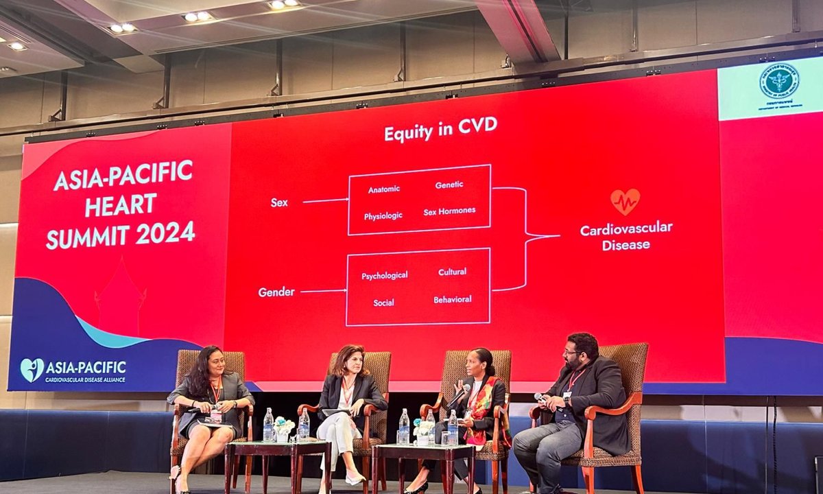 INDIACCDC's tweet photo. We’re delighted to share that @drapjtweets, Deputy Director and Head - @BRIDGECentreIND of the @INDIACCDC, recently served as a panelist at the #AsiaPacificHeartSummit. In one panel, he discussed gaps in cardiovascular disease (#CVD) policies across the region, stressing the need for a cohesive strategy covering prevention, emergency care, and rehabilitation. In a second panel, Dr Arun examined the gendered impact of CVD, noting how differences in biology and social factors affect men and women differently. He emphasized the importance of targeted screening and treatment approaches to address these disparities. Dr Arun’s contributions help advance the conversation around more inclusive and effective CVD policies, shaping better health outcomes in Asia-Pacific.

#CVDPrevention #HeartHealth #AsiaPacificHeartSummit #PublicHealth #InclusiveHealthcare #CCDC #APACHeartSummit