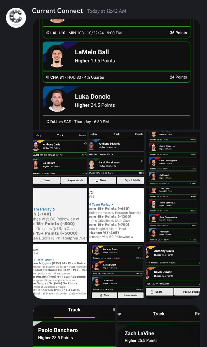 CurrentConnect_'s tweet photo. Join https://t.co/qnFI5YHtNz 3 Day Free Trial โฌ
๏ธ
NBA/CBB/NFL/WCBB/BIG3/EURO/WEURO/ + SZN + DFS/SPORTSBOOK-Prop Builder/ALT LINES
https://t.co/gFrIrLp8Cj - FREE Discord link feel free to join & chat 24/7
#nbaopeningday #NBAONESPN https://t.co/v63b5JR3Qt