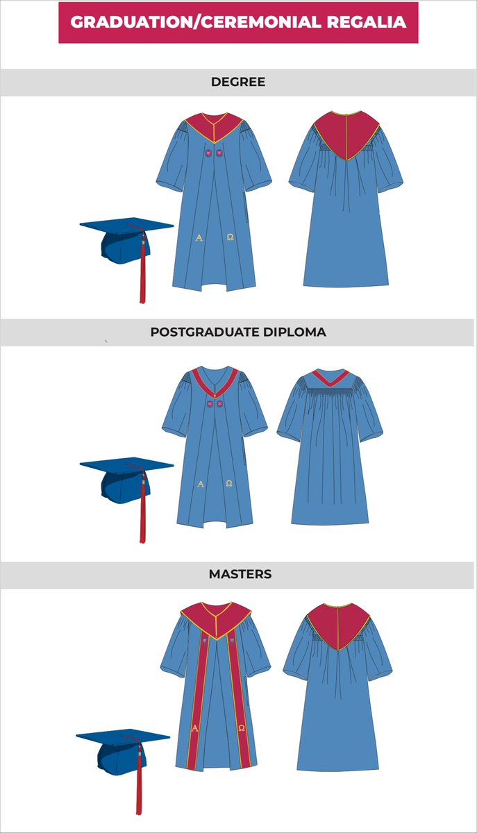 Let's take a closer look at the new UCU ceremonial/ #graduation gowns: Bachelor's Degree, Postgraduate Diploma and Masters. 1/5 Note: The colour around the shoulder piece may vary depending on a Let's take a closer look at the new UCU ceremonial/ #graduation gowns: Bachelor's Degree, Postgraduate Diploma and Masters. 1/5 Note: The colour around the shoulder piece may vary depending on a