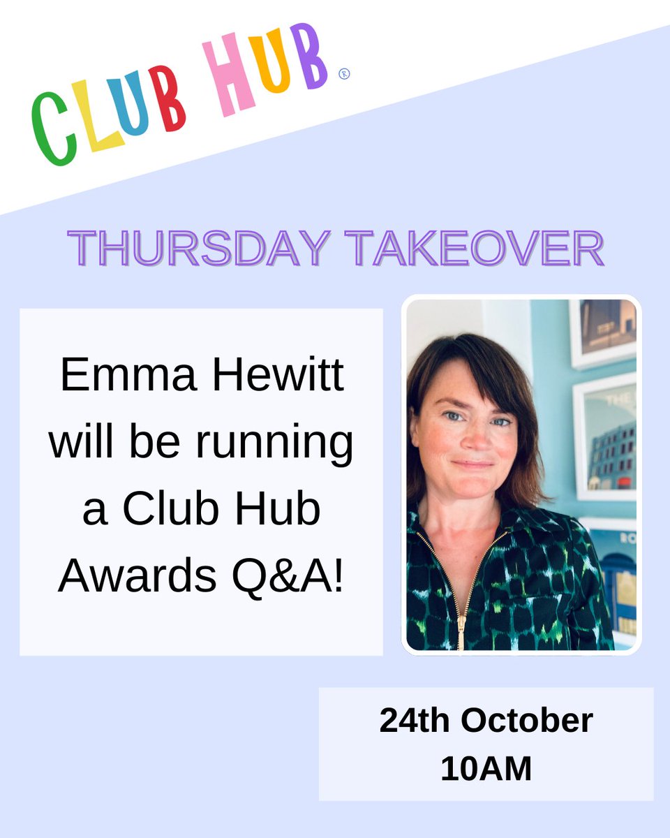 clubhubuk's tweet image. Emma Hewitt, Club Hub UK Event &amp;amp; Awards manager, is running a Q&amp;amp;A for the Club Hub Awards!

Stay Tuned! Comment "Facebook Group" if you are a Club Hub member and would like to join. 

 #ClubHubUK #ClubHubMember #QandASession #MembershipBenefits #ClubHubAwards #ThursdayTakeover