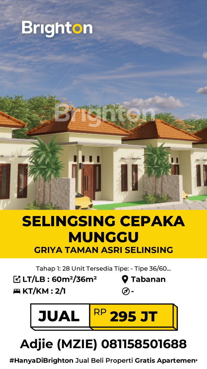 ajiebk's tweet photo. - 2 Kamar Tidur
- 1 Kamar Mandi
- Dapur
- Ruang Tamu
- Garasi
- Tempat Parkir
- Listrik: 1300 watt
- Sumber Air: PDAM
- Akses jalan: 5 meter
- IMB (Izin Mendirikan Bangunan) tersedia

Lokasi Strategis:
- 11 menit ke RSU Tabanan
- 10 menit ke Rumah Sakit Kasih https://t.co/LRAW8g31SA