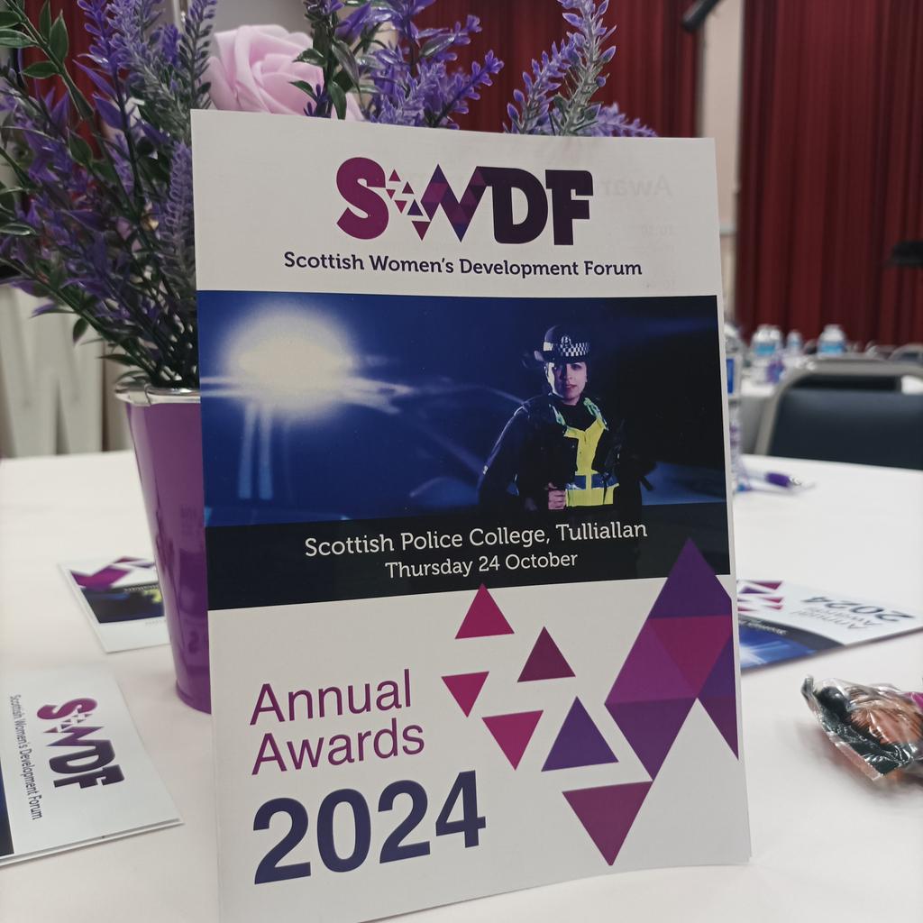 ScottishWDF's tweet photo. Good morning #SWDF members and beyond! It’s our Annual Awards day!! 💜🏆 🌟 We can't wait to see you all later this morning. #EducateEnableEmpower2024 https://t.co/ab1IJhnYjg