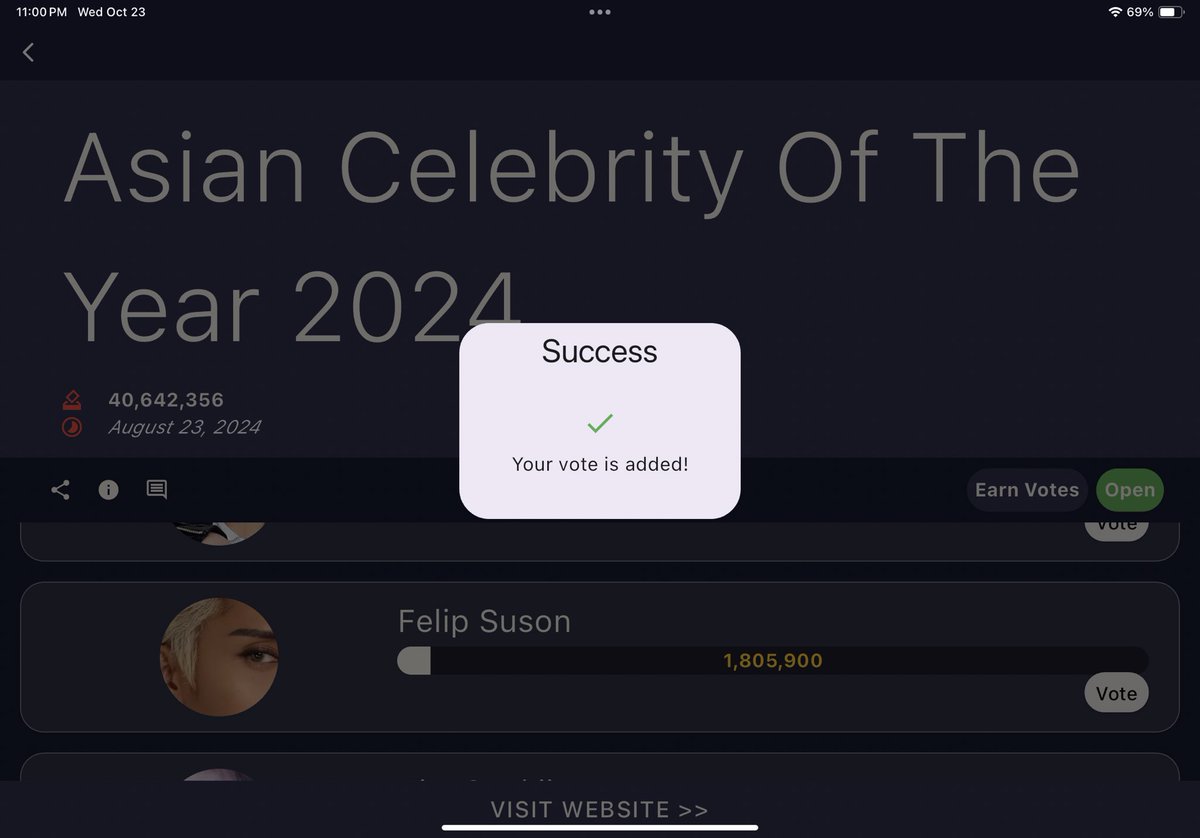 iamNurseRow's tweet photo. Added 5,075 points for our Rock⭐️FELIP. You can do it too!
#NETIZENSREPORT
#FELIPSUSON for Asian Celebrity of the Year
#ACOTY 2024
#ACOTY2024FELIPSUSON
@thenreport
@felipsuperior #FELIP
#SB19_KEN
https://t.co/IloalFW3lw https://t.co/FDXdLH1UVW