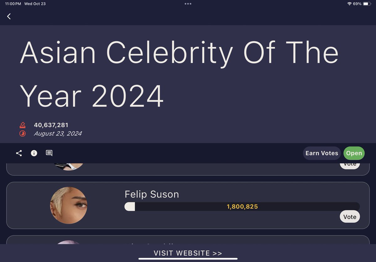 iamNurseRow's tweet photo. Added 5,075 points for our Rock⭐️FELIP. You can do it too!
#NETIZENSREPORT
#FELIPSUSON for Asian Celebrity of the Year
#ACOTY 2024
#ACOTY2024FELIPSUSON
@thenreport
@felipsuperior #FELIP
#SB19_KEN
https://t.co/IloalFW3lw https://t.co/FDXdLH1UVW