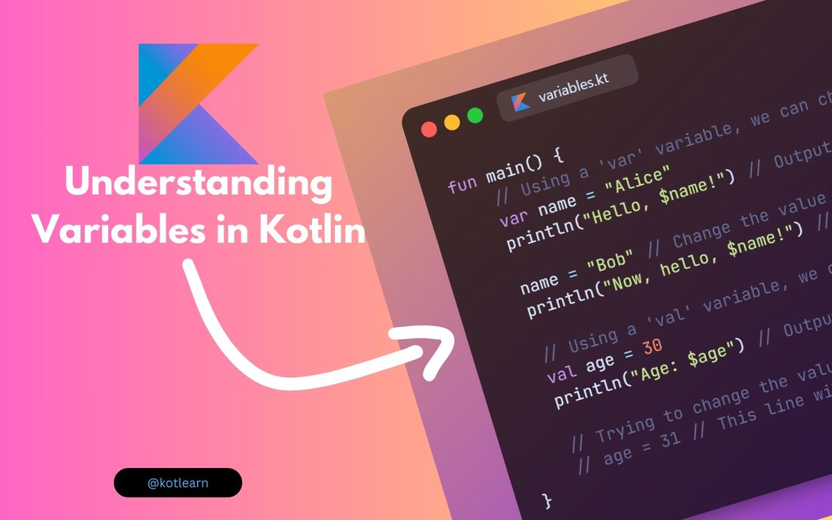 Kotlin_Dev's tweet image. Kotlin Variable Names: A Thread 🧵

Kotlin variable names follow specific rules to ensure readability and maintainability.