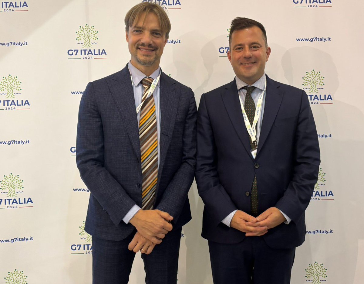 iijmalta's tweet photo. ES @Steven_Hill_Law met with GBA member 🇮🇹 Alberto Dal Degan during the @G7 meetings in Rome, to update him on our recent work and future plans. We're excited to welcome him for the upcoming board meeting in Malta next November. https://t.co/R2QEeDXmN8