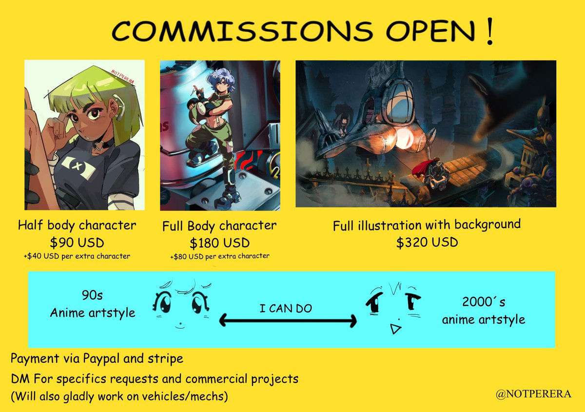notperera's tweet photo. Got comms open for the first time in over a year!!!

Gonna leave them open but I can only work on limited pieces at the time so i might temporarily close them if i get saturated.

 make sure to hit me up on DM with any questions or inquiries you might have :)
#commsopen https://t.co/bee7V47Wxw