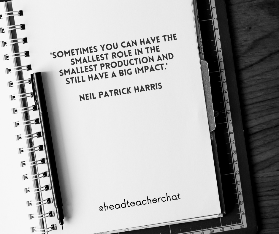 'Sometimes you can have the smallest role in the smallest production and still have a big impact.'

Neil Patrick Harris