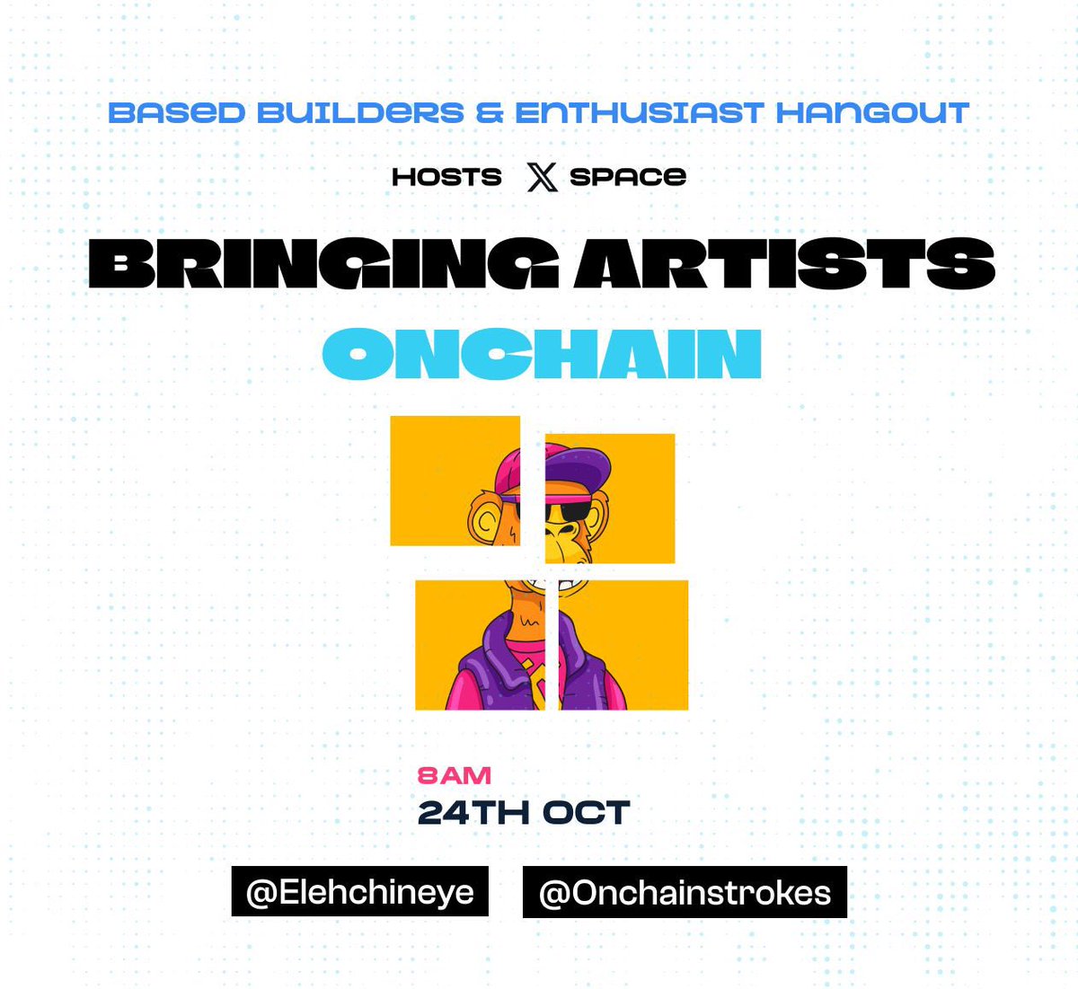 Onchainstrokes's tweet image. Gm gm fam !! Join us to learn more about bringing artist onchain. X space happening live today by 8am 🔵

x.com/i/spaces/1mrGm…
